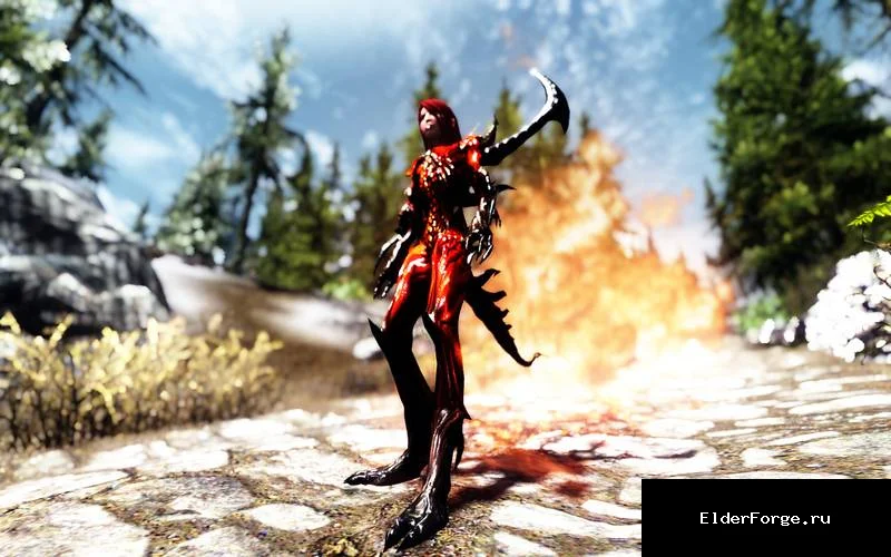 Обложка мода: Броня Диабло для Skyrim LE — демонический набор от кузницы Даэдра