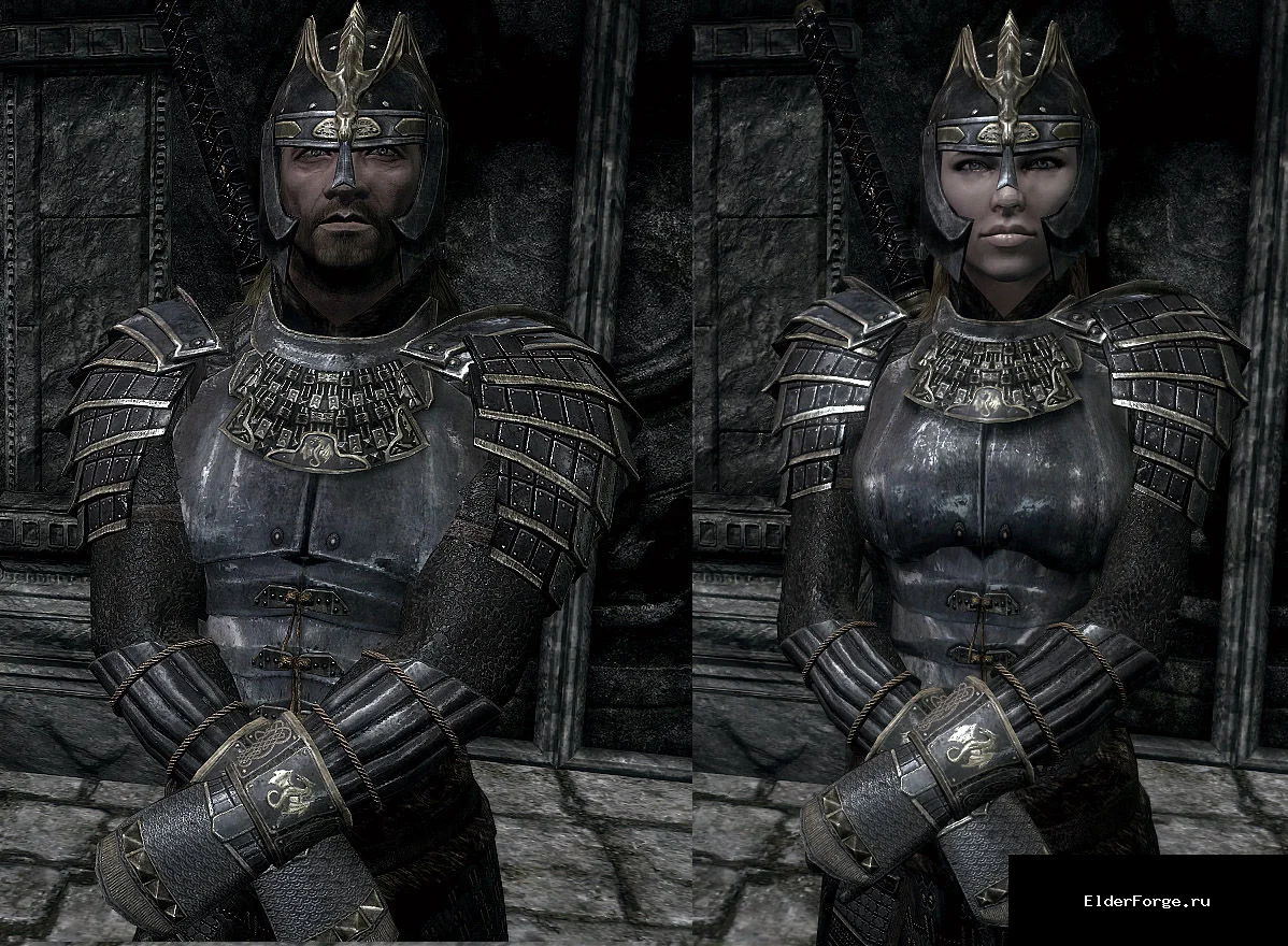 Обложка мода: Броня Драконоборца для Skyrim Legendary Edition – лёгкая защита и новые оружия