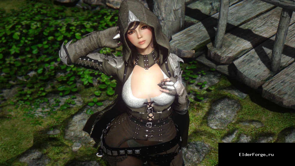 Обложка мода: Броня Джад для CBBE с HDT – детализированный комплект из Black Desert (Skyrim LE)