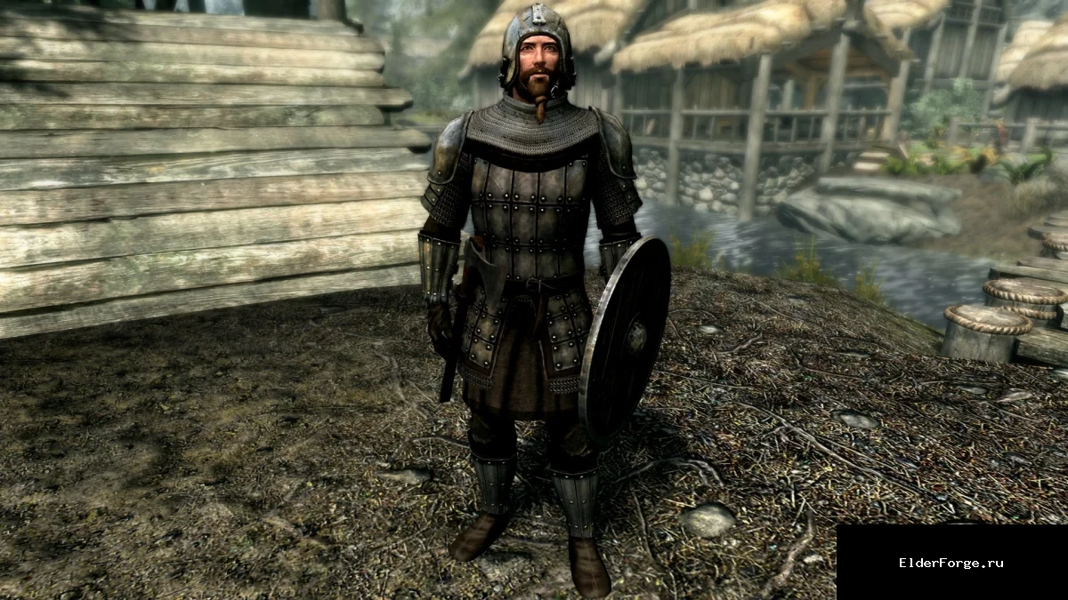 Обложка мода: Броня и оружие наёмника для Skyrim SE‑AE: полный набор крафтовой экипировки