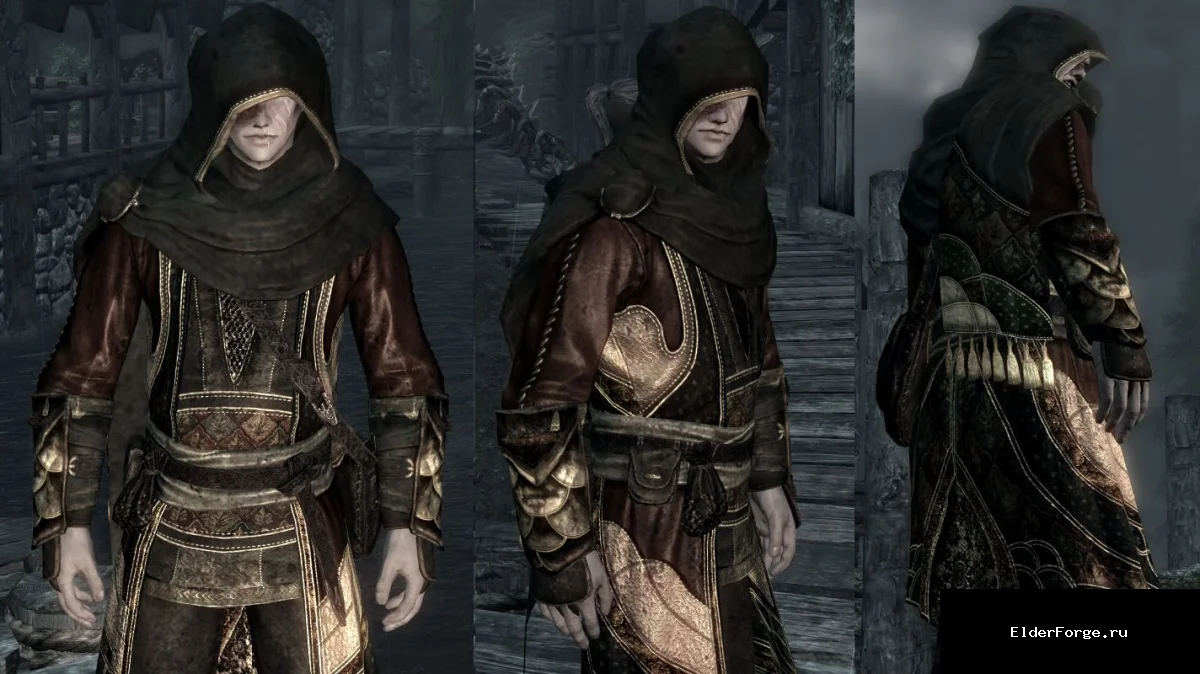 Обложка мода: Броня Королевского Ассасина для Skyrim LE – лёгкая, крафтируемая, с множеством цветов