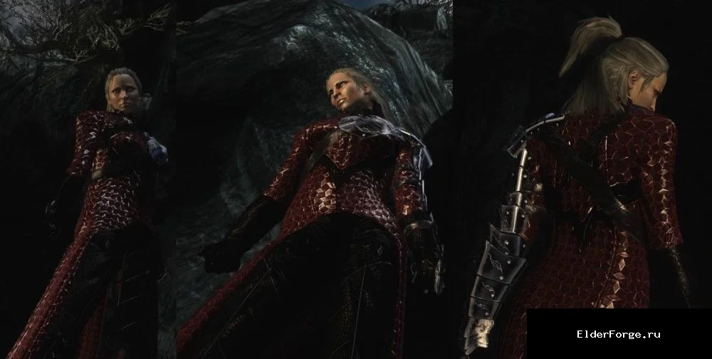 Обложка мода: Броня Кровавой Ведьмы для Skyrim SE – уникальная женская лёгкая броня