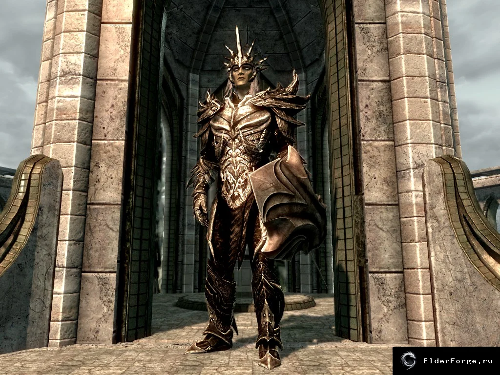 Обложка мода: Броня, оружие и корона Ауриэля для Skyrim LE – новые предметы из Переправы Глубинного Народа