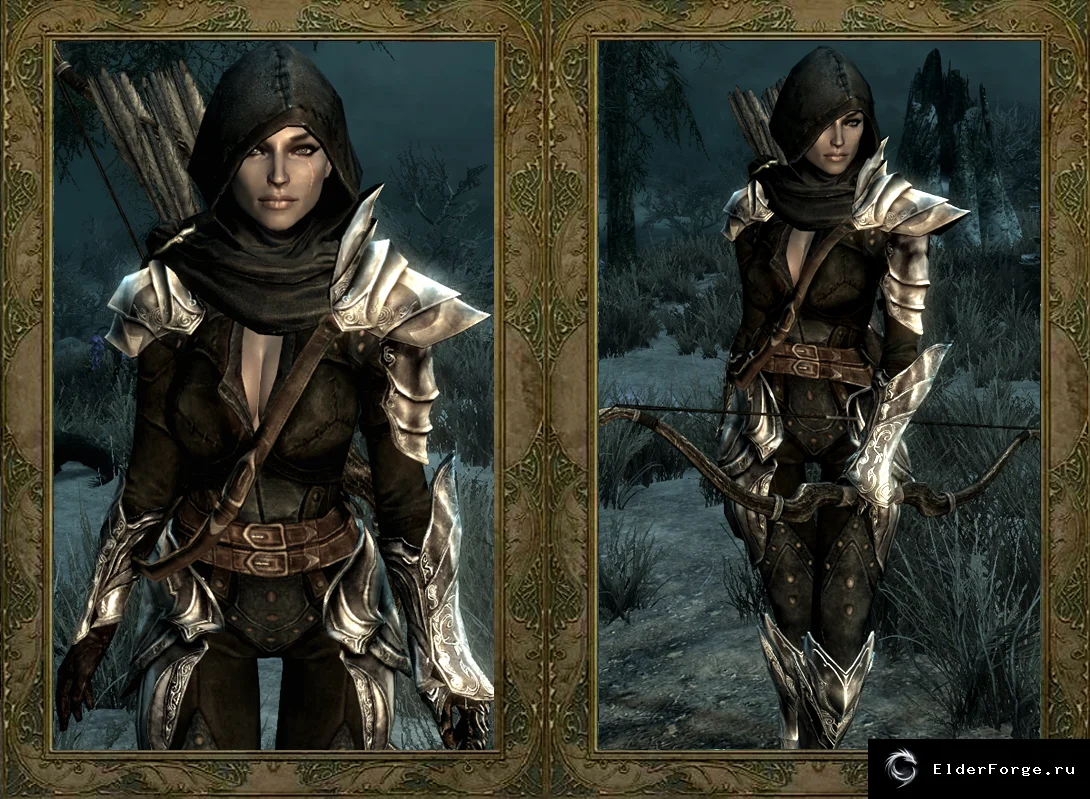 Обложка мода: Броня охотницы и охотника – стильный набор для Skyrim LE
