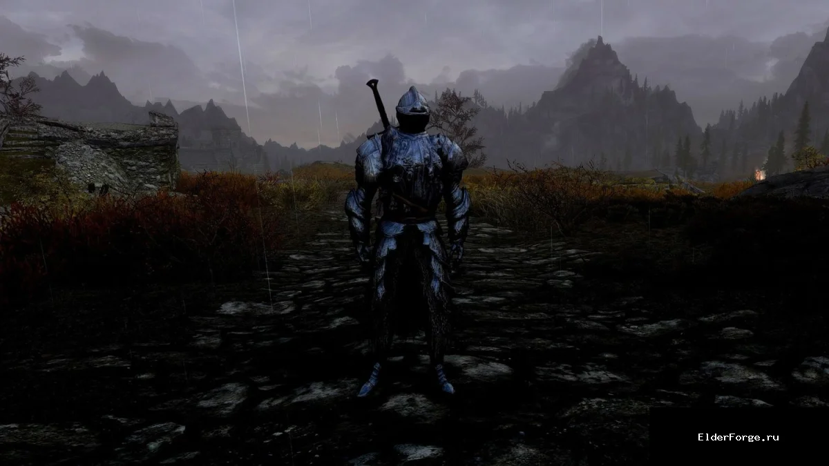 Обложка мода: Броня Преследователя из Dark Souls 2 для Skyrim LE – стильный набор для мужского персонажа