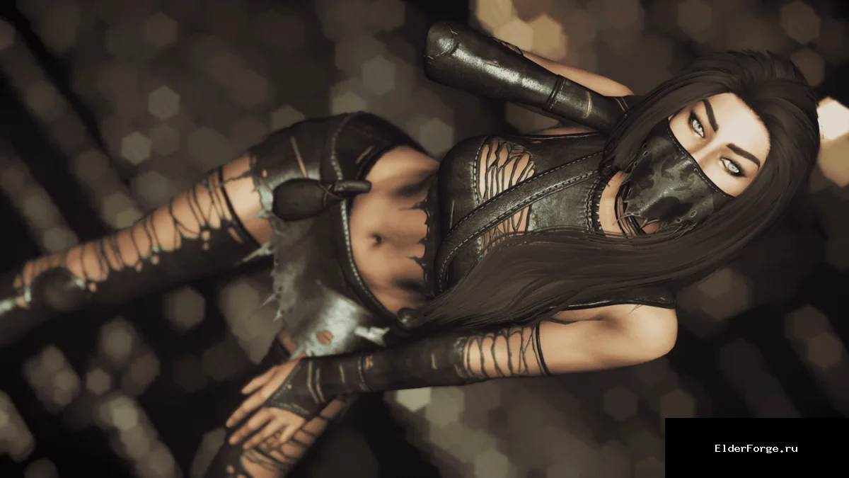 Обложка мода: Броня Разбойницы для Skyrim LE – лёгкая кожаная броня с уникальными чарами