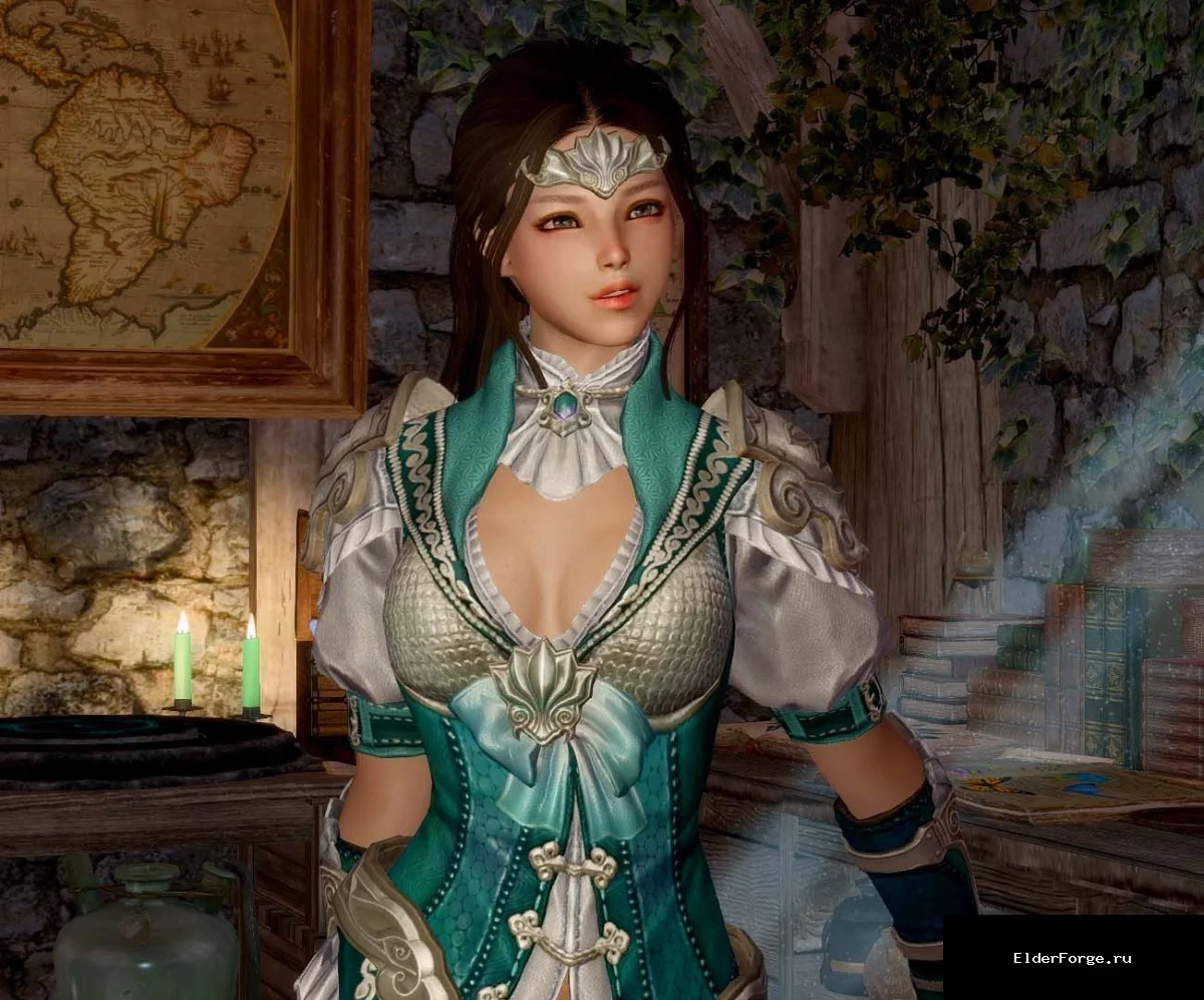 Обложка мода: Броня Тайли для Skyrim LE – тяжёлый женский доспех из BLESS Online