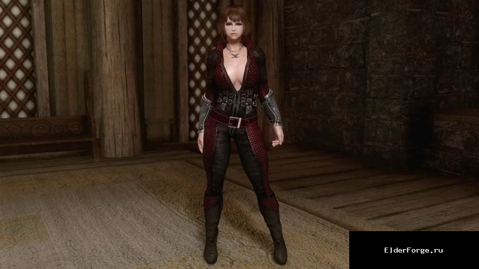 Обложка мода: Броня Underworld для женских персонажей в Skyrim LE – стильный латексный комбинезон
