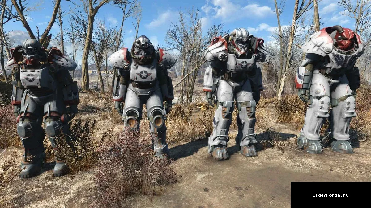 Обложка мода: Captain's Power Armor Paint Pack 2 – исправленная версия для Fallout 4