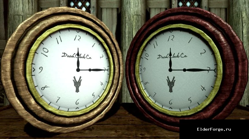 Обложка мода: Часы Скайрима LE — Clocks of Skyrim, настольные и настенные часы в реальном времени в Skyrim