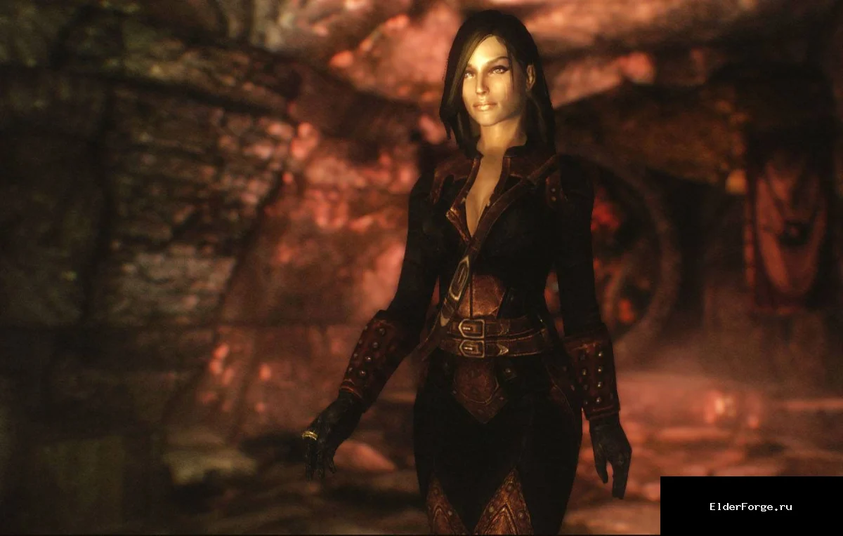 Обложка мода: CBBE реплейсер женской брони Темного Братства для Skyrim Legendary Edition