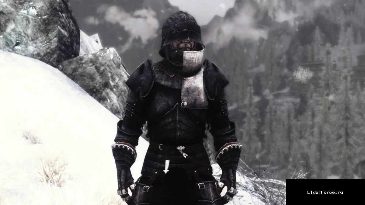 Обложка мода: Черная броня рыцаря для Skyrim Legendary Edition – полная комплектация