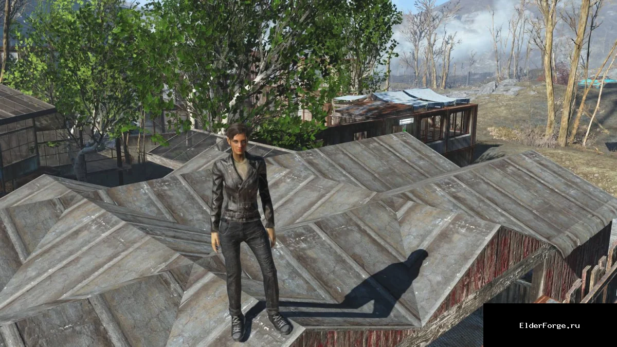 Обложка мода: Черная куртка и джинсы в стиле стиляги для Fallout 4