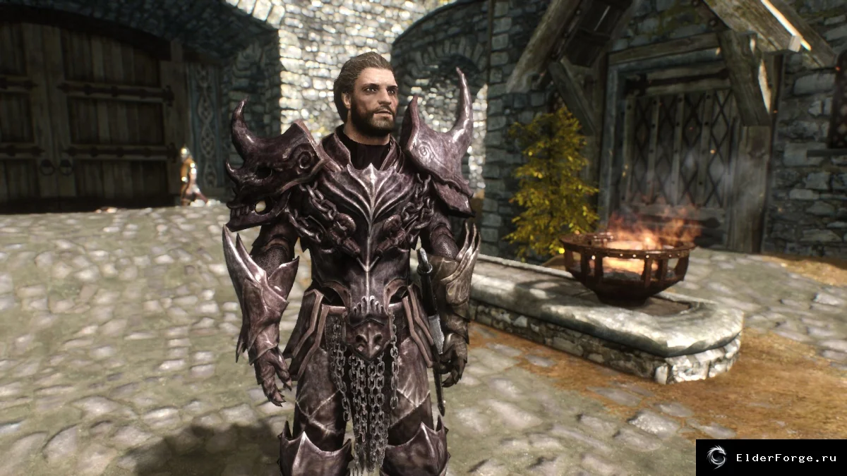 Обложка мода: Черная рыцарская броня для Skyrim LE – эпический доспех из Castlevania