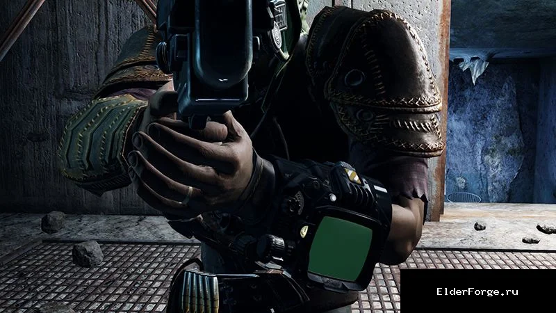 Обложка мода: Черно‑белый ретекстур Pip‑Boy для Fallout 4 – стильный вид интерфейса