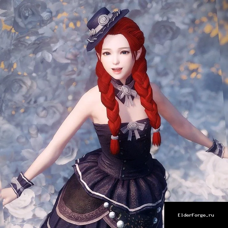 Обложка мода: Черное платье «Аскер» для Skyrim LE – полный набор одежды и аксессуаров