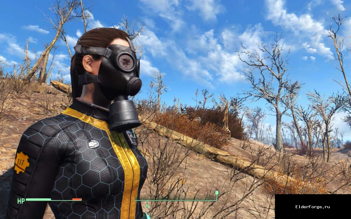 Обложка мода: Черный ретекстур противогаза для Fallout 4 – Gasmask Retexture