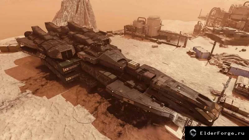Обложка мода: Черный Хоук — стильный грузовой корабль класса A для Starfield