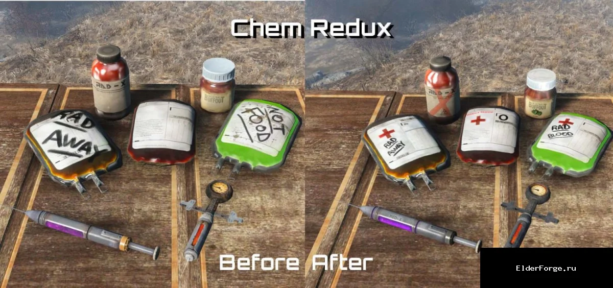Обложка мода: Chem Redux – обновлённые текстуры медикаментов для Fallout 4