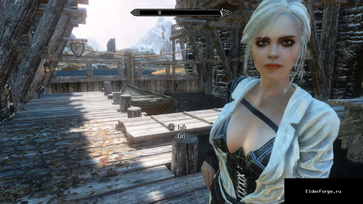 Обложка мода: Ciri из Ведьмака в Skyrim Legendary Edition – новый компаньон‑маг
