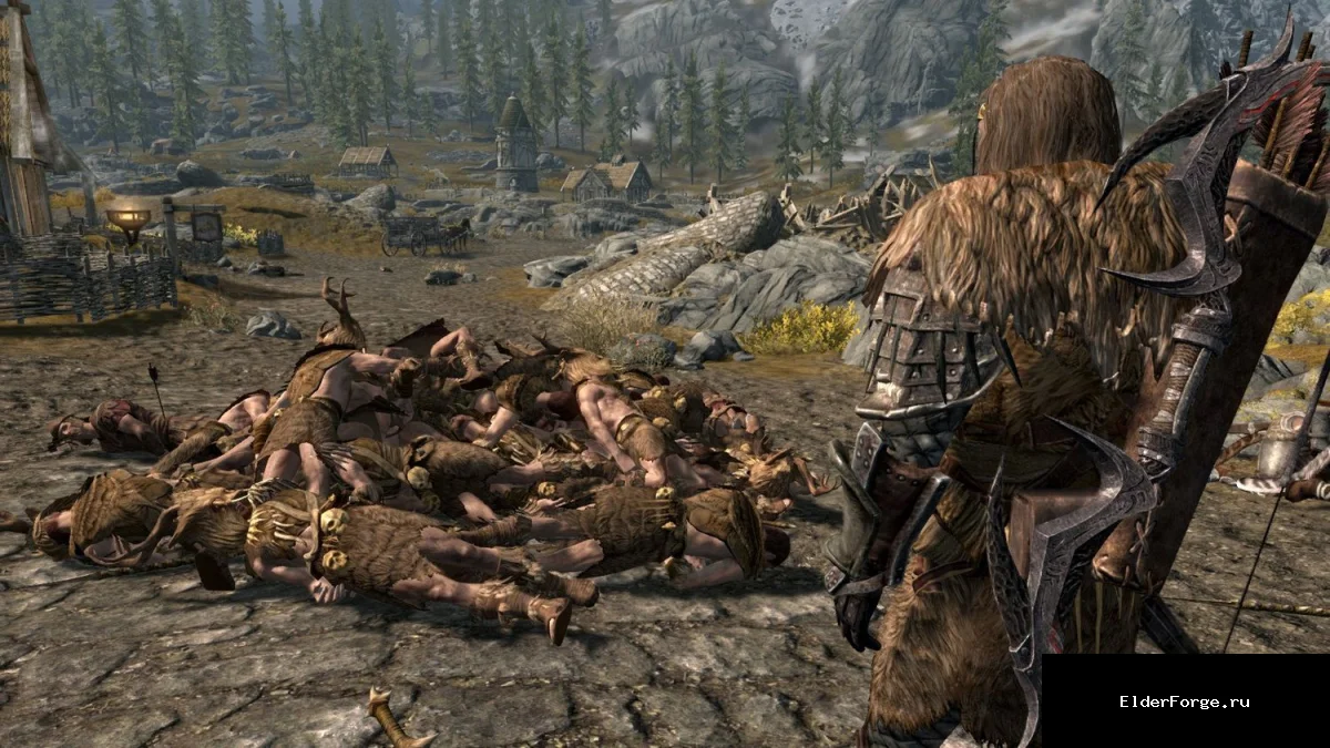 Обложка мода: Чистильщик мертвых NPC для Skyrim Legendary Edition — автоматическое удаление и сжигание трупов