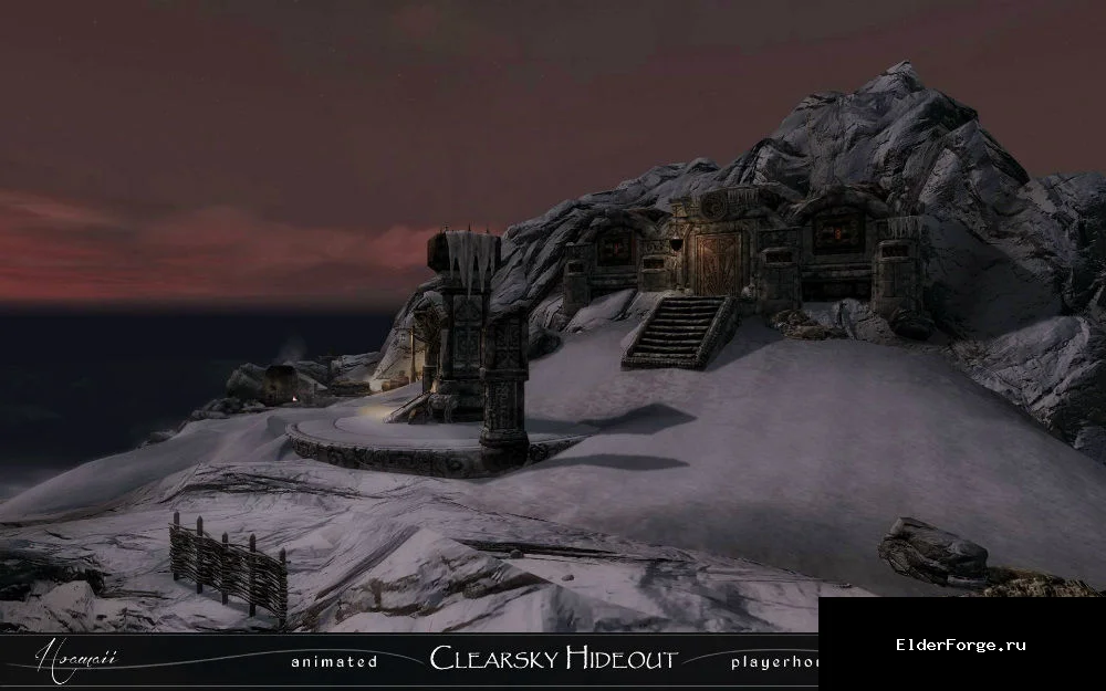 Обложка мода: Чистое небо LE — Clearsky Hideout, анимированный дом на горе Антор