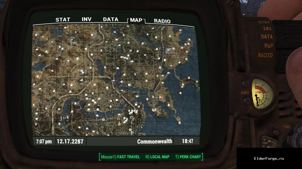 Обложка мода: Чистый экран PIP-боя без зеленого монохрома в Fallout 4