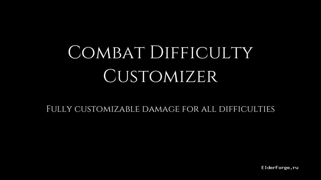 Обложка мода: Combat Difficulty Customizer – гибкая настройка урона в Skyrim SE