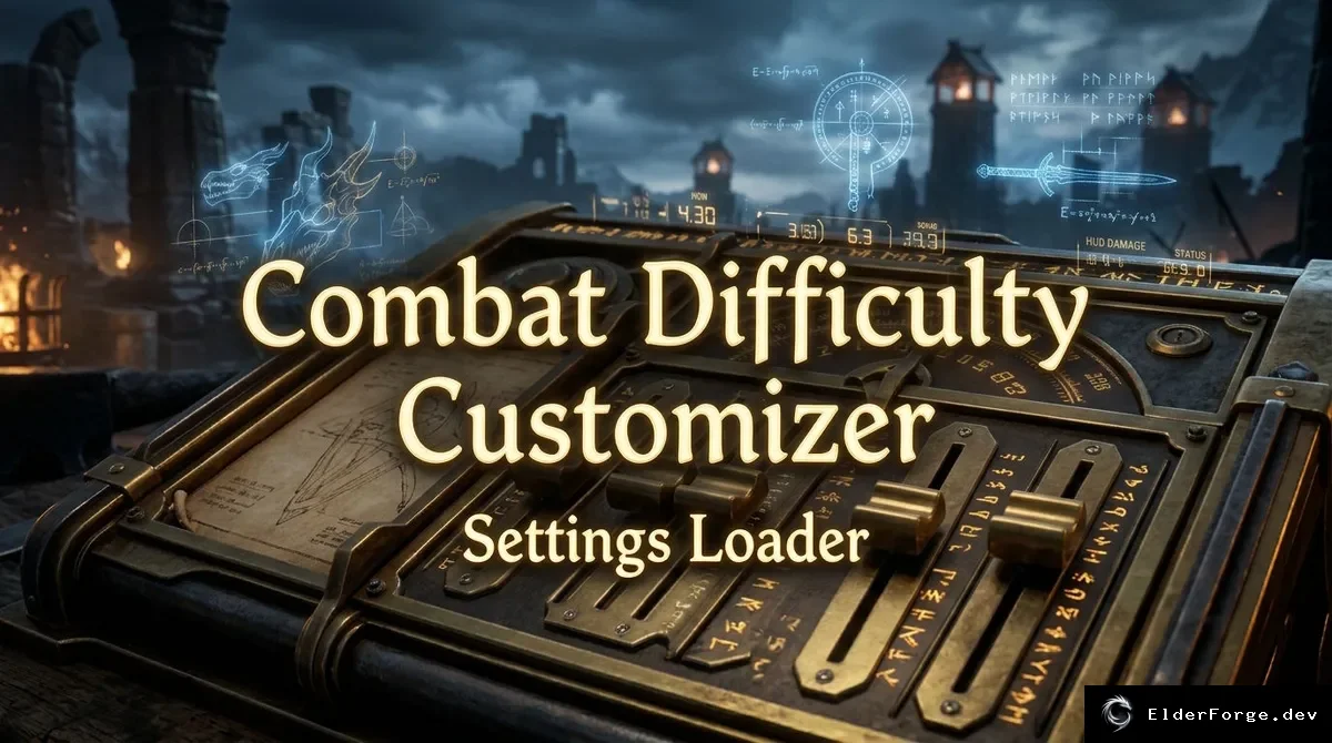 Обложка мода: Combat Difficulty Customizer – Settings Loader для Skyrim SE