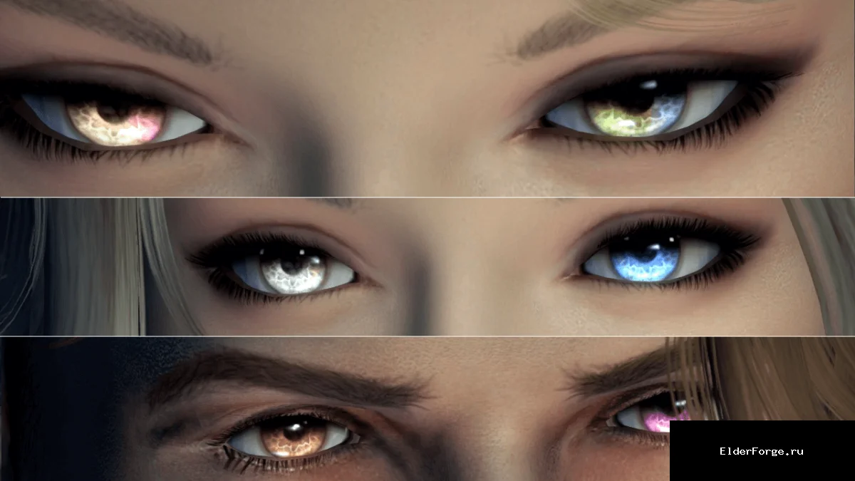 Обложка мода: Cosmic Eyes – космические глаза для всех рас Skyrim LE