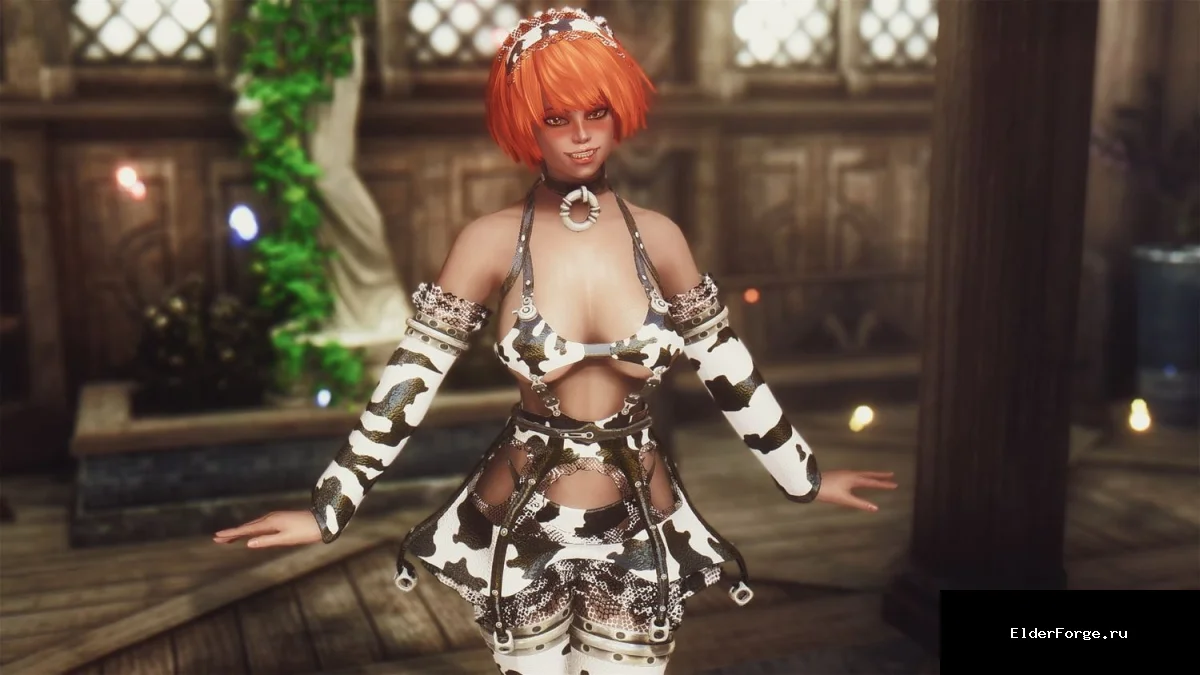 Обложка мода: Cow Girl Outfit – уникальный женский сет для Skyrim Legendary Edition