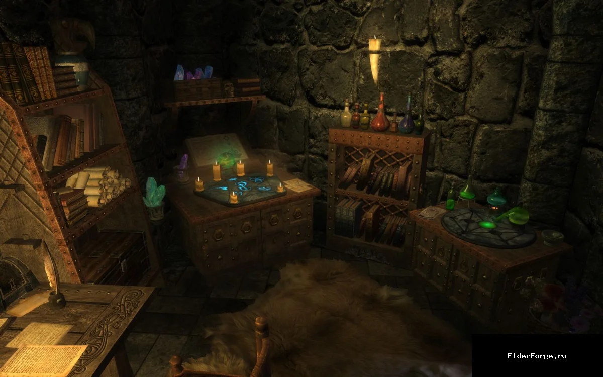 Обложка мода: Cozy College Room – Улучшенная комната в Колледже Винтерхолд для Skyrim LE