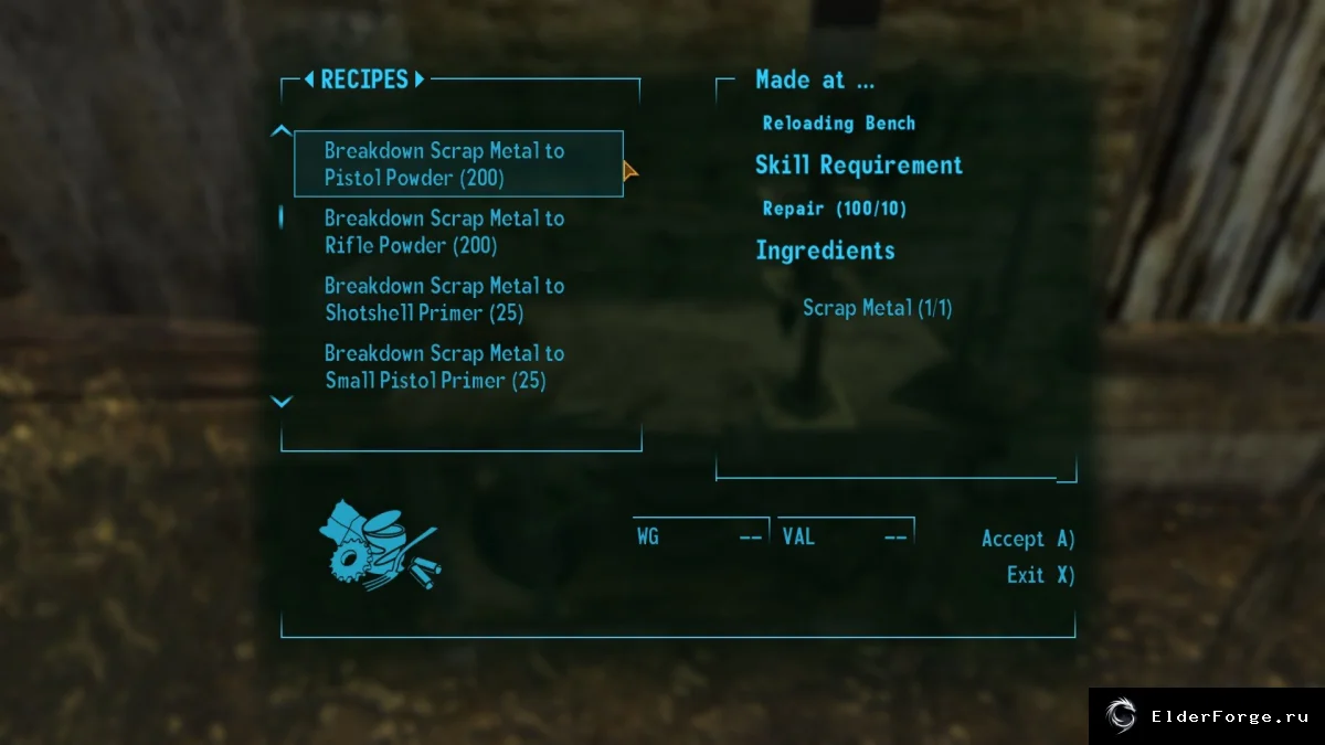 Обложка мода: Craftable Powders and Primers: Создаваемые порох и капсюли для FNV