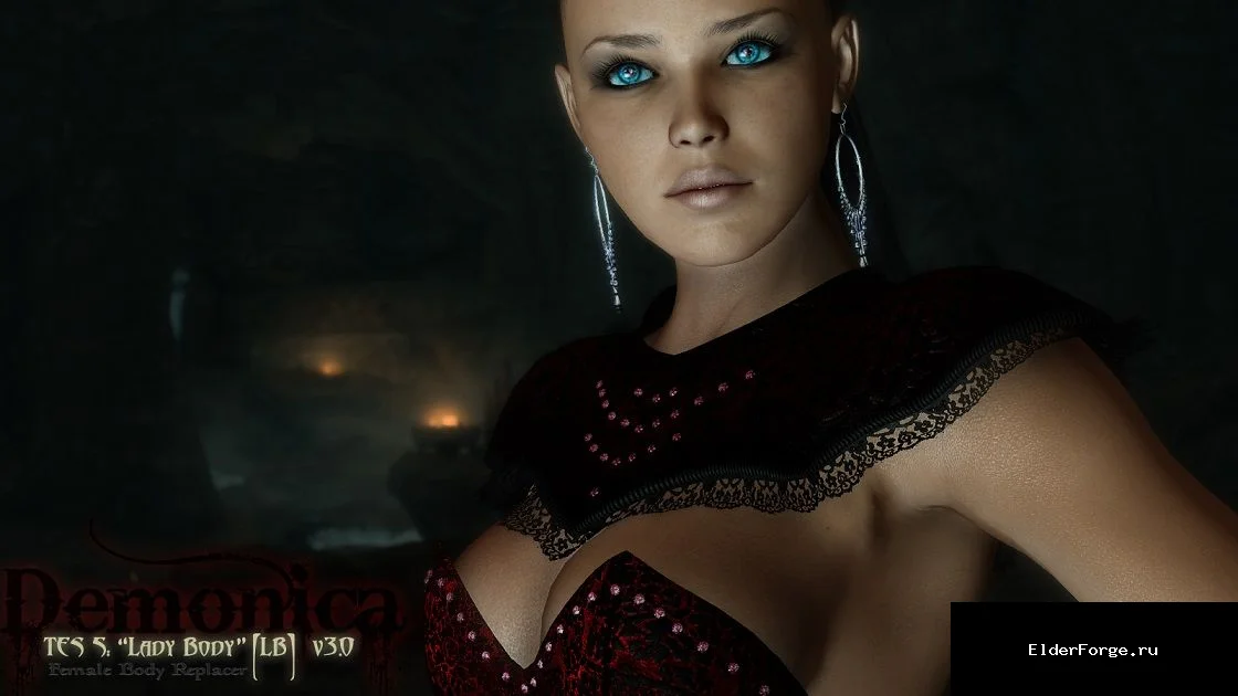 Обложка мода: DEM Готика – готическое платье для Demonica в Skyrim LE