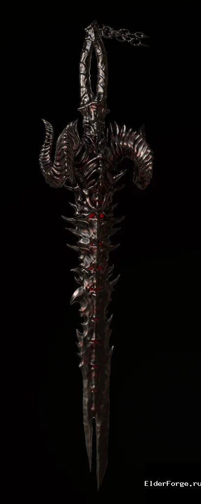 Обложка мода: Demonic Sword LE — Демонический меч с двумя стилями (металл и кость) для Skyrim LE