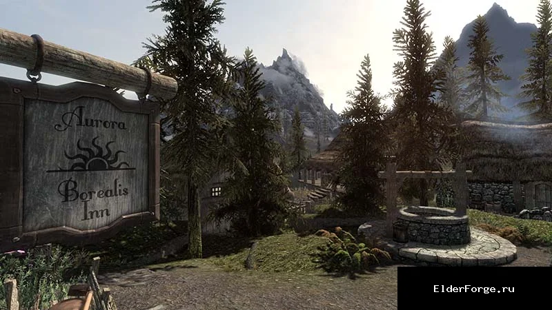 Обложка мода: Деревня Аврора для Skyrim SE – живописный рыбацкий уголок