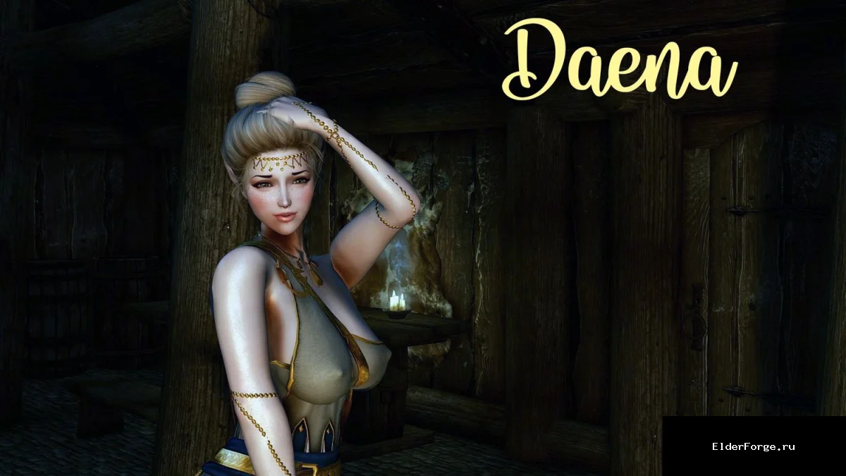 Обложка мода: Диана — новая спутница‑танк с кастомным CBBE телом для Skyrim Legendary Edition