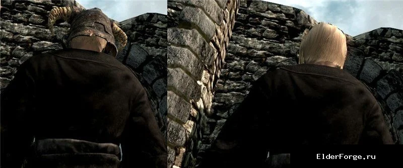 Обложка мода: Долой лысина под шлемом! — мод для Skyrim LE, сохраняющий прическу