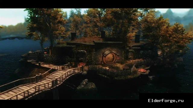 Обложка мода: Домик у озера LE — Island Hobbit Home, жилище хоббита на озере Хонрик