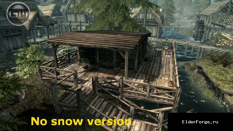 Обложка мода: Домик в Ривервуде LE — Snowy Winter Cabin напротив таверны