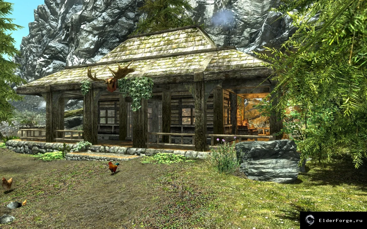 Обложка мода: Домик в Ривервуде с подвалом — уютное жильё Skyrim LE