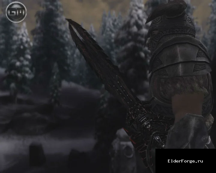 Обложка мода: Doublebladed Daedric Sword LE — даэдрический меч с двойным лезвием для Skyrim LE