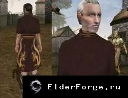 Обложка мода: Dragon Kilt – темно‑коричневый килт с золотыми драконами для Morrowind