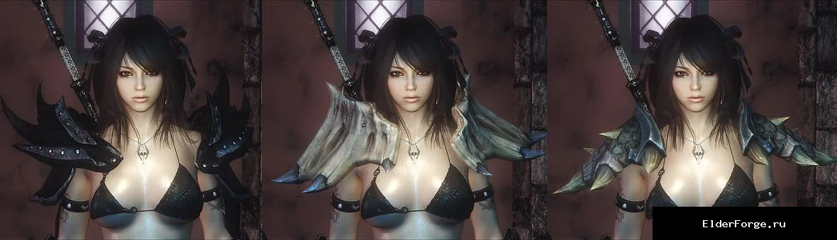 Обложка мода: Драконьи и даэдрические наплечники для Skyrim LE – крафт в кузнице