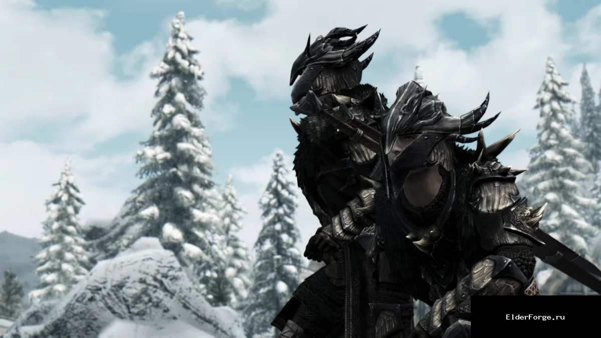 Обложка мода: Драконья броня ветерана для Skyrim Legendary Edition – лёгкая и тяжёлая версия