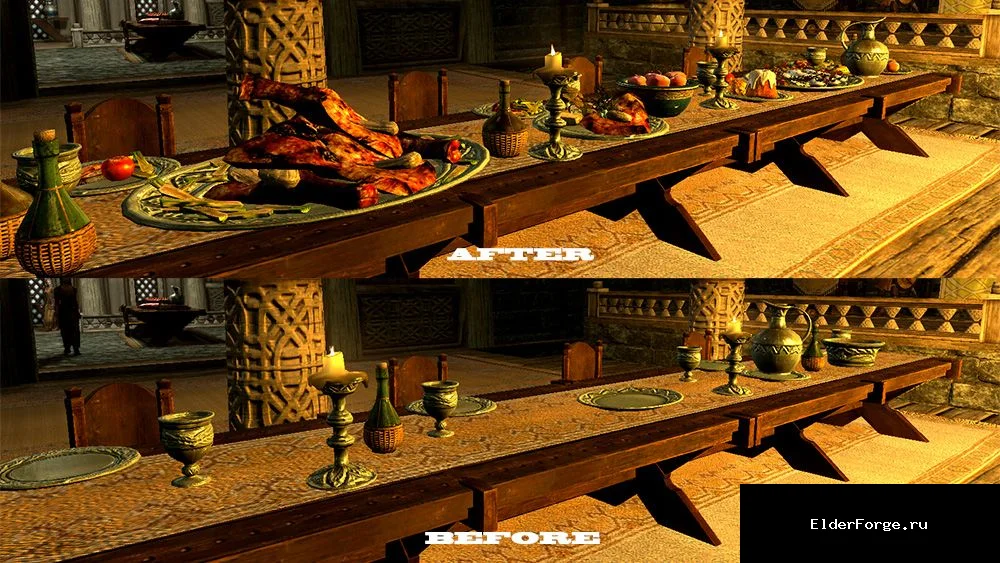 Обложка мода: Драконий Предел – наполните столы едой в Драконий Предел (Skyrim LE)