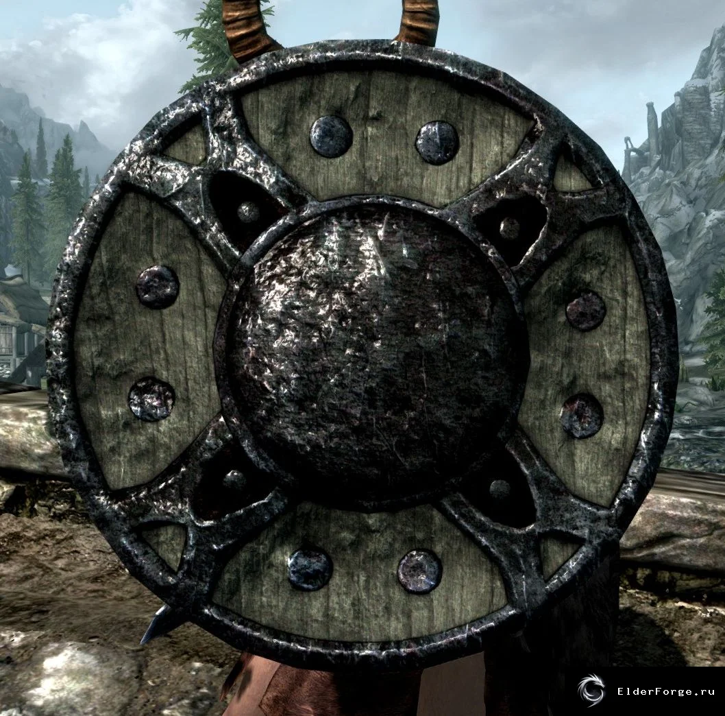 Обложка мода: Древний нордский щит – новый щит для Skyrim LE, заменяющий железный