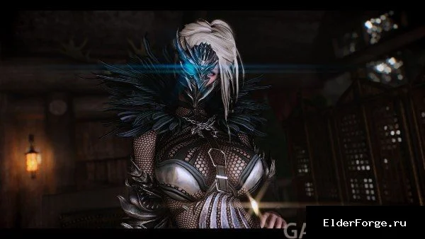Обложка мода: Дух Смерти – женская броня из Blade &amp; Soul для Skyrim SE (SMP, CBBE)