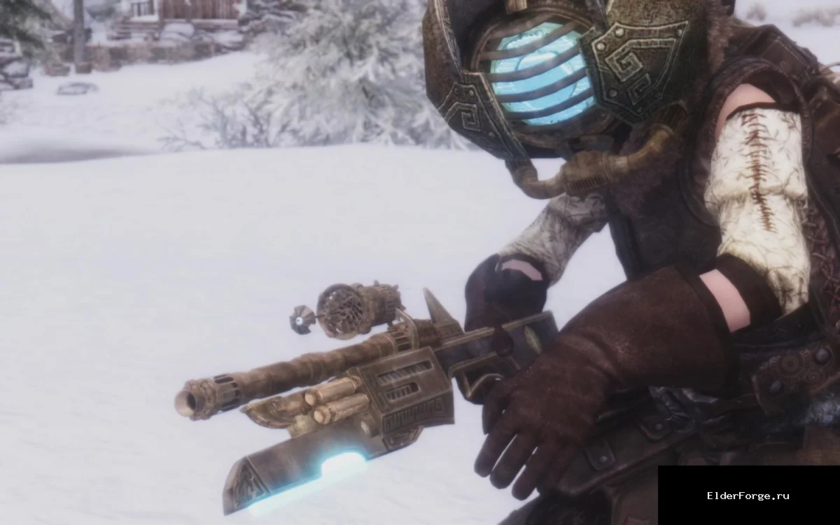 Обложка мода: Двемерская механическая винтовка для Skyrim LE – новые огнестрельные артефакты