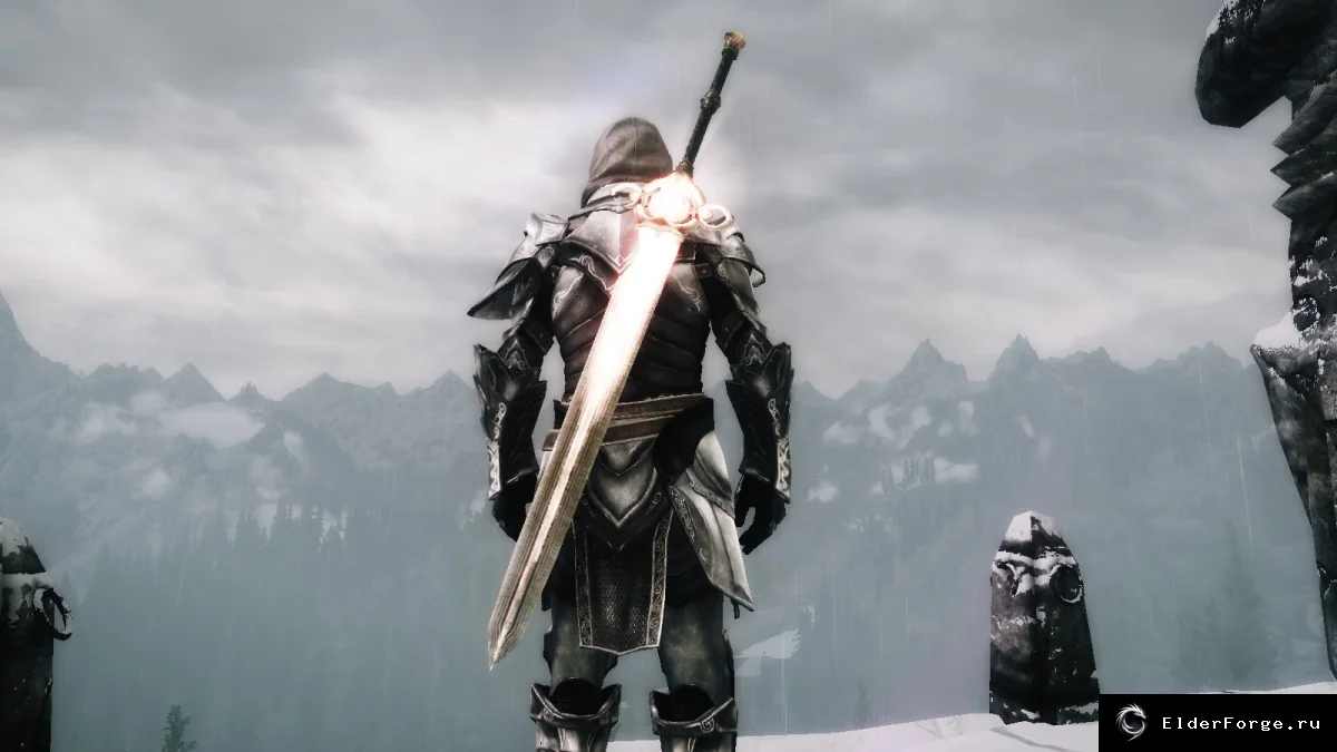 Обложка мода: Двуручный меч Сияние Рассвета — мощное оружие Skyrim LE